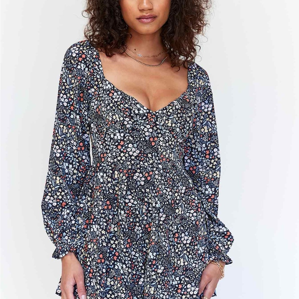 Floral Long Sleeve Romper